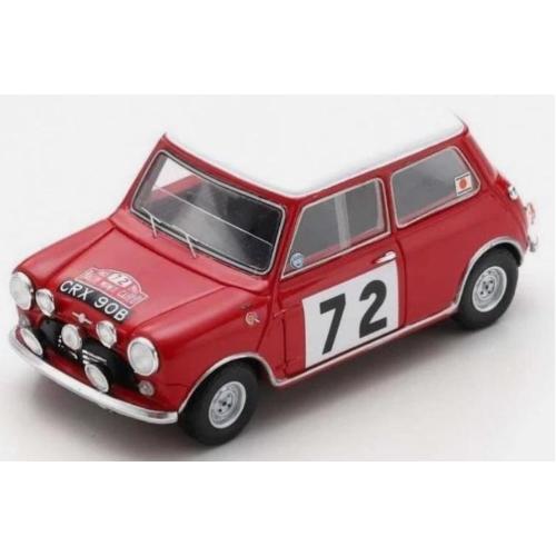 1:43 SPARK Morris Mini Cooper S #72 Rally Montecarlo 1965 D.J.Morley G.E.Morley Red White S1194
