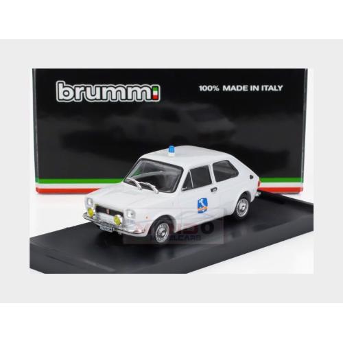 1:43 BRUMM Fiat 127 1-Series Societa' Autostrade Como-Chiasso 1971 White R670