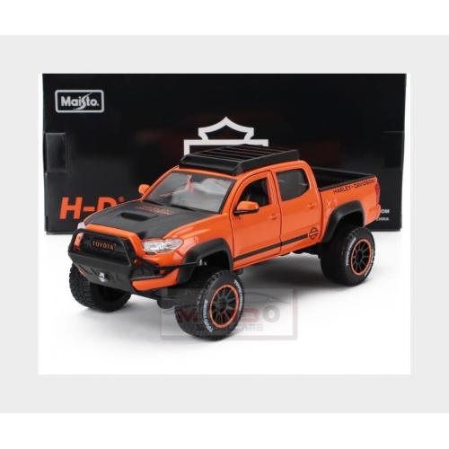 1:24 MAISTO Toyota Tacoma Trd Pro Pick-Up Harley Davidson 2023 Orange Black MI32275