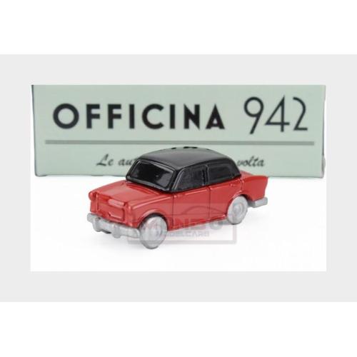 1:76 OFFICINA-942 Fiat 600 Berlina Carrozzeria Mantelli 1957 Red Black ART2052A