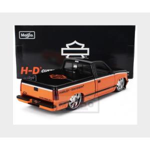 1:24 MAISTO Chevrolet 454 Ss Pick-Up Harley Davidson 1993 Orange Black MI32274