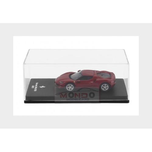 1:64 EDICOLA Ferrari 296 Gtb Hybrid 830Hp V6 2021 Con Vetrina With Showcase Red FERGT164-004