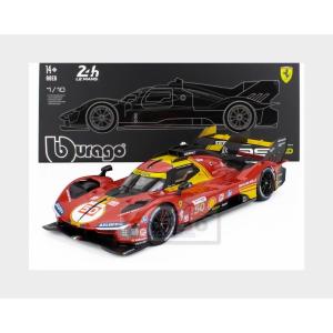 1:18 BURAGO Ferrari 499P 3.0L Turbo V6 Team Ferrari Af Corse #50 Winner 24H Le Mans 2024 Antonio Fuoco Miguel Molina Nicklas Nielsen With Showcase BU16312-50-VET