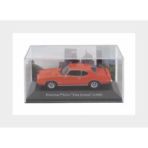 1:43 EDICOLA Pontiac Gto The Judge Coupe 1969 Con Vetrina With Showcase Red AMCARCOLL008