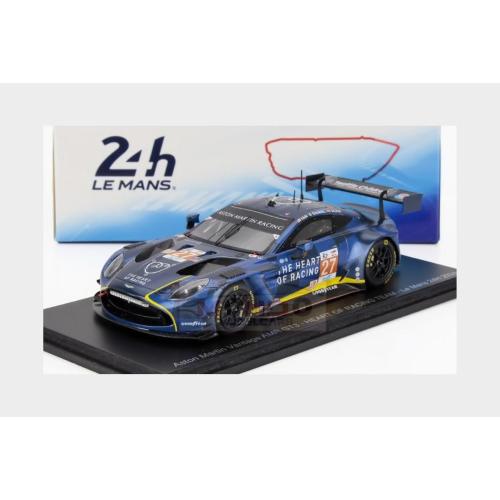1:43 SPARK Aston Martin Vantage Amr Gt3 Evo M177 4.0L V8 Turbo Team Heart Of Racing #27 24H Le Mans 2024 Daniel Mancinelli Ian James Alex Riberas Blue S9146
