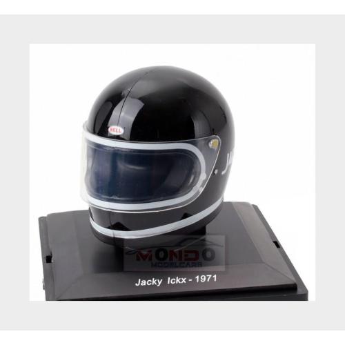 1:5 EDICOLA Helmet F1 Casco Helmet Jacky Ickx 312 B2 Team Ferrari Season 1971 Black HELFE27