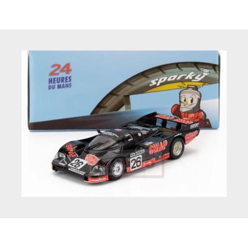 1:64 SPARK Porsche 956 2.6L Twin Turbo Team Henn S T-Bird Swap Shop #26 2Nd 24H Le Mans 1984 Jean Rondeau John Paul Jr. Black Red Y319