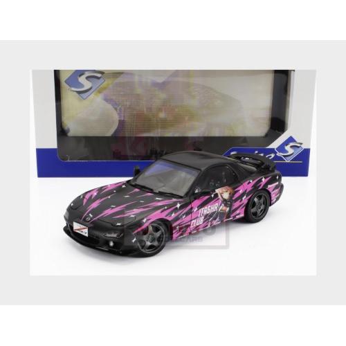 1:18 SOLIDO Mazda Rx-7 (Fd3Rs) Works Itasha Club Coupe 1999 Black Fucsia SL1810605