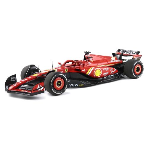 1:18 BBR Ferrari - F1 Sf-24 Team Scuderia Ferrari #16 2Nd Australian Gp 2024 Charles Leclerc Polifoam Packaging Red Black BBR241816