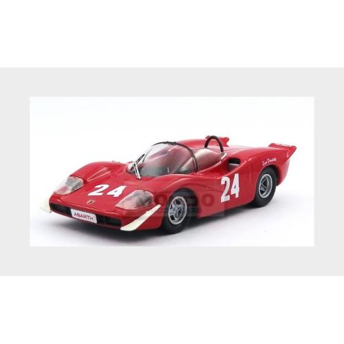 1:43 BEST Fiat Abarth 2000S #24 Paul Ricards 1968 Eris Tondelli Red BE9873