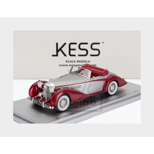 1:43 KESS MODEL Bentley Mkvi Drophead Ch.B122Da Coupe Cabriolet Open 1949 Silver Red KE43043060