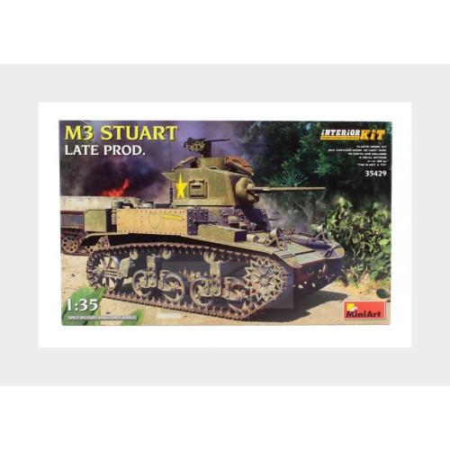 1:35 MINIART Tank M3 Stuart Military Wwii 1945 Kit MA35429