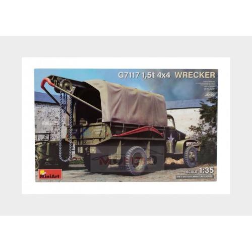 1:35 MINIART Gmc G7117 4X4 Wrecker Tractor Military Truck Telonato Wwii 1943 Kit MA35490