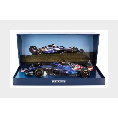 1:18 MINICHAMPS Williams F1 Fw45 Team Williams Racing Gulf #23 Austin Usa Gp 2023 Alexander Albon Blue Black 147231923