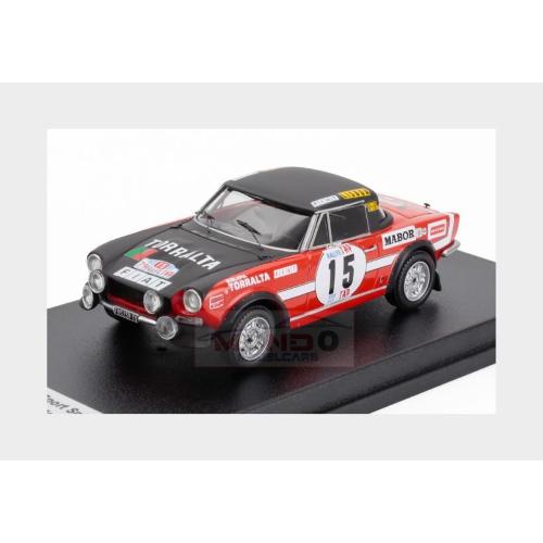 1:43 TROFEU Fiat 124 Sport 1600 Spider Closed (Night Version) #15 Rally Tap 1973 Luis Netto Manuel Coentro Red Black TRFDSN300
