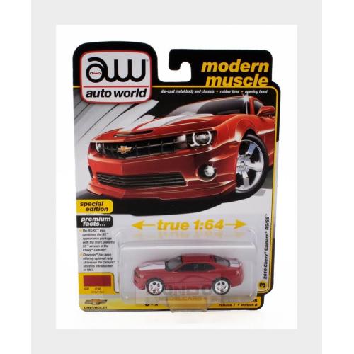 1:64 AUTOWORLD Chevrolet Camaro Rs Coupe 2011 Red AWSP184B