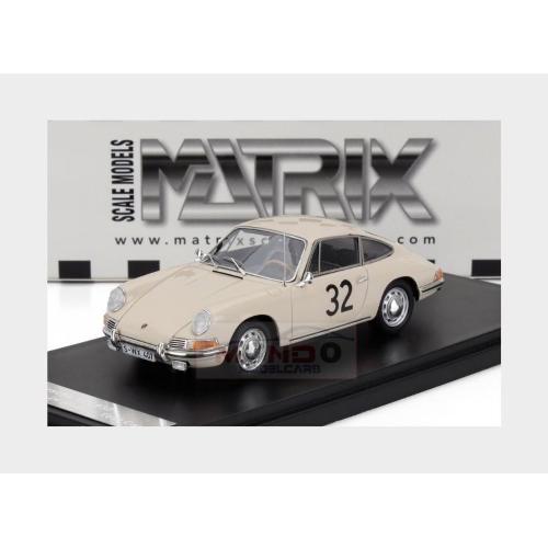 1:43 MATRIX Porsche 911S Coupe #32 Test 24H Le Mans 1966 White MXR41607-012
