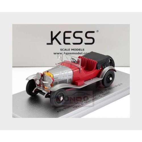 1:43 KESS MODEL Alfa Romeo Rl Super Sport #49 7Th Mille Miglia 1927 Arturo Mercanti Carlo Sozzi Red Silver Black KE43000341