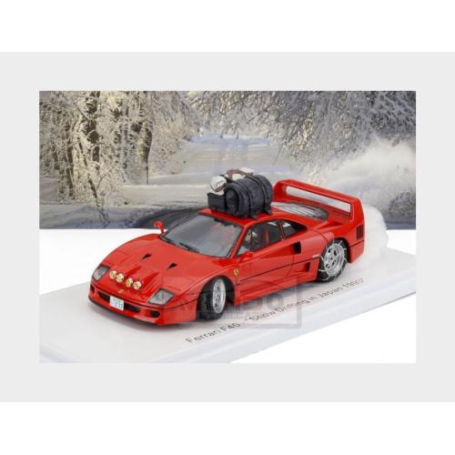 1:43 KESS MODEL Ferrari F40 Snow Drifting In Japan With Pilot Driver 1993 Red KE43056480