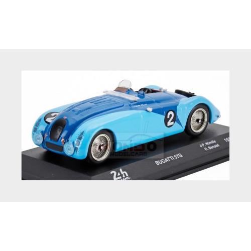 1:43 EDICOLA Bugatti Type 57G 3.3L Team Roger Labric #2 Winner 24H Le Mans 1937 Jean Pierre Wimille Robert Benoist 2 Tone Blue MW1ALA0014