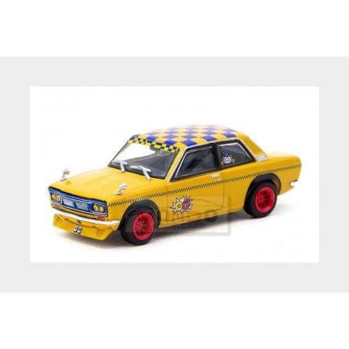 1:64 TARMAC Datsun 510 #00 Og Racing 1972 Yellow Blue T64-052-OG