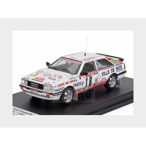 1:43 TROFEU Audi Quattro Coupe #18 Rally Montecarlo 1987 Tchine Gilles Thimonier White TRFDSN320