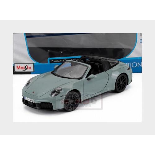 1:18 MAISTO Porsche 911 992-2 Targa 4 Gts T-Hybrid 2024 Light Green Grey MI31470GR
