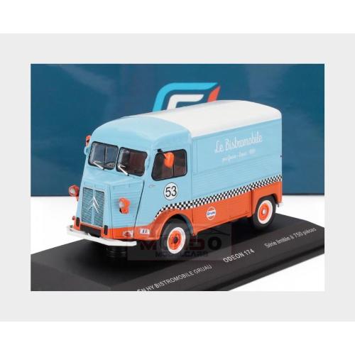 1:43 ODEON Citroen Type Hy Van #53 Bistromobile Gruau 1971 Light Blue Orange White ODEON174