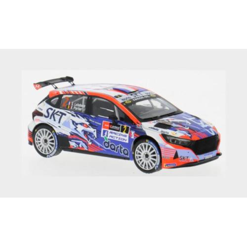 1:43 IXO Hyundai I20 #Rally2 Team Bma #2 Winner Rally Ypres 2024 Stephane Lefebvre Xavier Porter Blue White Orange RAM948.22