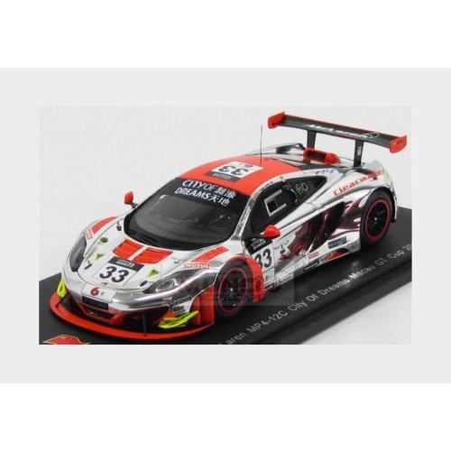 1:43 SPARK Mclaren Mp4-12C #33 City Of Dreams Macau Gt Cup 2013 Mok Weng Sun SA058