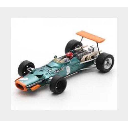 1:43 SPARK Brm F1 P138 #9 Usa Gp 1968 Bobby Unser Green Yellow S5704
