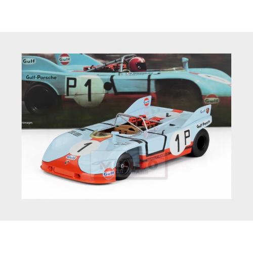 1:18 WERK83 Porsche 908/3 Spider Team Gulf #1 2Nd 1000Km Nurburgring 1971 Pedro Rodriguez Jo Siffert Light Blue Orange W18031009
