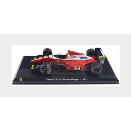 1:24 EDICOLA Ferrari F1 F93A #28 Season 1993 Gerhard Berger Con Vetrina With Showcase Red White FE24-0050