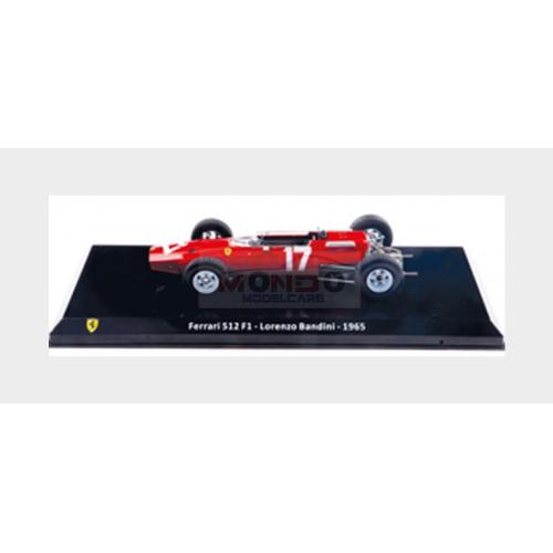 1:24 EDICOLA Ferrari F1 512 #17 Season 1965 Lorenzo Bandini Con Vetrina With Showcase Red FE24-0056