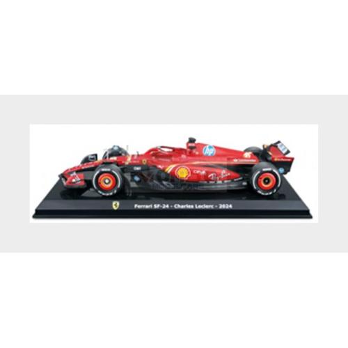 1:24 EDICOLA Ferrari F1 Sf-24 #16 Season 2024 Charles Leclerc Con Vetrina With Showcase Red Black FE24-0061