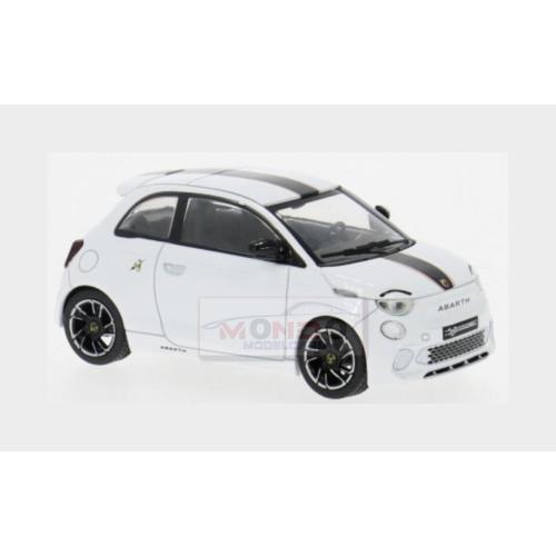 1:43 IXO Fiat 500E Abarth 2024 White Black MOC345.22
