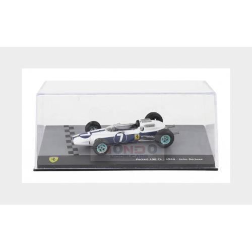 1:43 EDICOLA Ferrari F1 158 #7 World Champion Season 1964 John Surtees Con Vetrina With Showcase White Blue MX7ALA0042