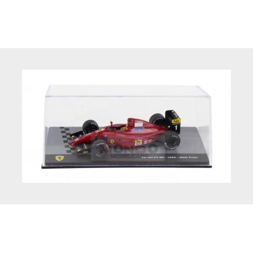 1:43 EDICOLA Ferrari F1 F1-90 #1 Season 1990 Alain Prost Con Vetrina With Showcase Red Black MX7ALA0061