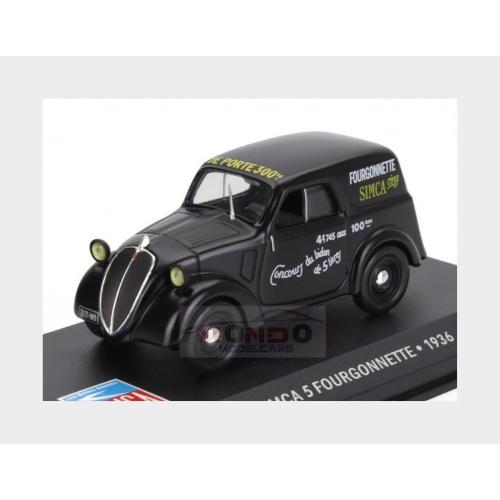 1:43 EDICOLA Simca 5 Fourgonnette 1936 Black LBAS044-ABSIM044