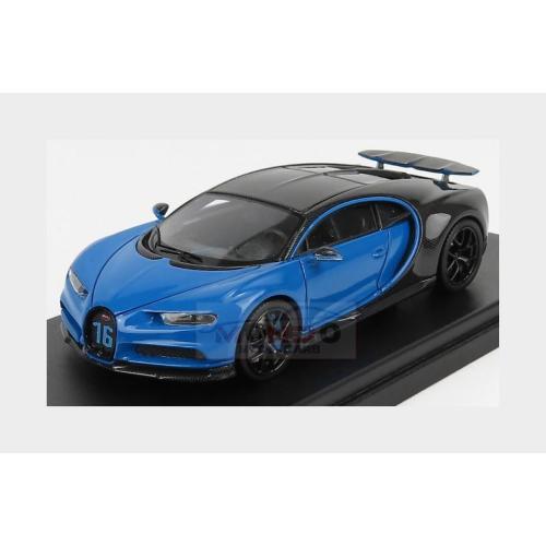 1:43 LOOKSMART Bugatti Chiron Sport #16 Wing Up 2019 Grey Carbon French Racing Blue LS490B
