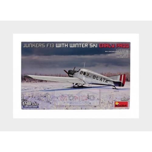 1:48 MINIART Junkers F13 Airplane With Winter Ski 1942 Kit MA48020