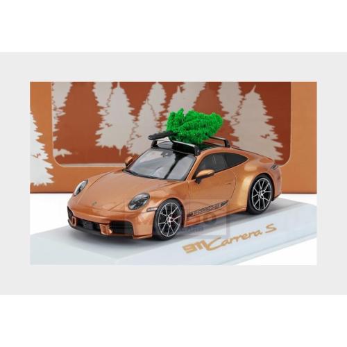 1:43 SPARK Porsche 911 992-2 Carrera S Coupe 2024 Christmas Edition 2025 Gold WAP0200230T911