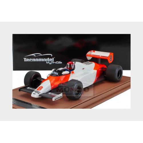 1:18 TECNOMODEL Mclaren F1 Mp4/1C #8 Usa Long Beach Gp (With Pilot Figure) 1983 Niki Lauda White Red TMD18-402B