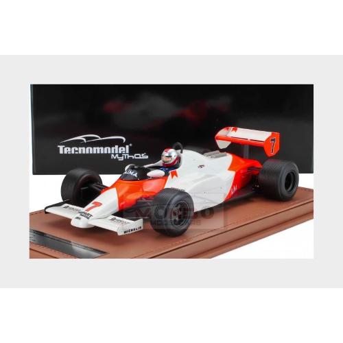 1:18 TECNOMODEL Mclaren F1 Mp4/1C #7 Monaco Gp (With Pilot Figure) With Rain Tires 1983 John Watson White Red TMD18-402D