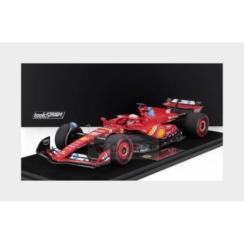 1:18 LOOKSMART Ferrari F1 Sf-24 Team Scuderia Ferrari #16 3Rd Mexico Gp 2024 Charles Leclerc Con Vetrina With Showcase Red White Black LS18F1070