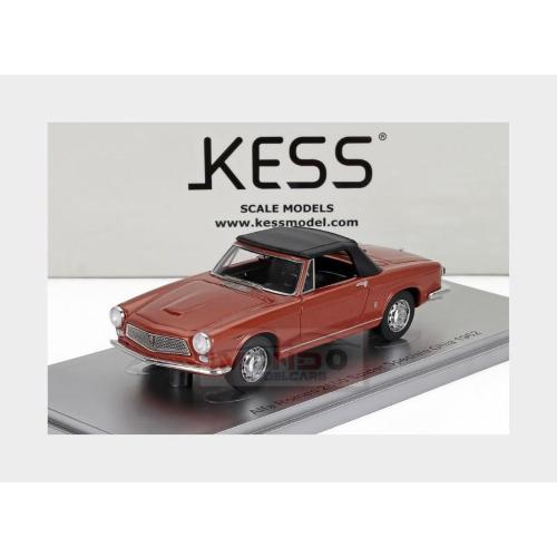 1:43 KESS MODEL Alfa Romeo 2600 Spider Cabriolet Closed Speciale Ghia 1962 Copper Met Black KE43000331