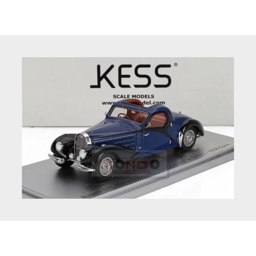1:43 KESS MODEL Bugatti 57C Atalante Coupe Sn.57641 Toit Ouvrant Open Roof 1938 Blue Black KE43050021