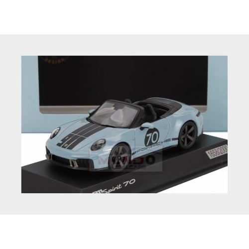 1:43 SPARK Porsche 911 992 Cabriolet Open Spirit 70 2025 Meissen Blue Black WAP0200550SGTS