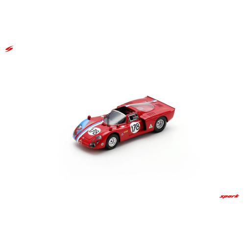 1:43 SPARK Alfa Romeo T33.2 Team Vds #178 5Th Targa Florio 1968 Teddy Pilette Rob Slotemaker SI035
