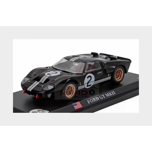 1:43 EDICOLA Ford Usa Gt40 Mkii 7.0L V8 Team Shelby American Inc. #2 Winner 24H Le Mans 1966 Bruce Mclaren Chris Amon Black Silver DELPCC075